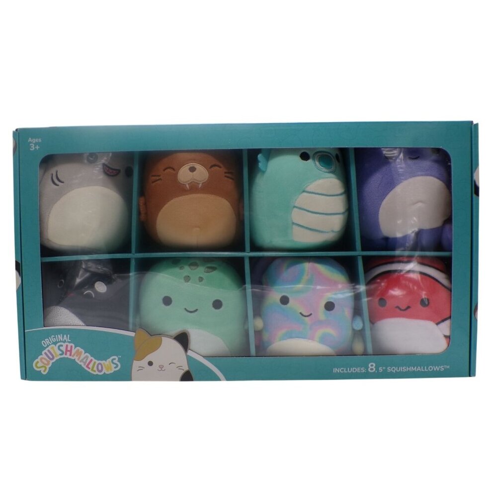 NEW 2022 Kellytoy Original Squishmallows Sea Life Squad 5" Set-8 NIB